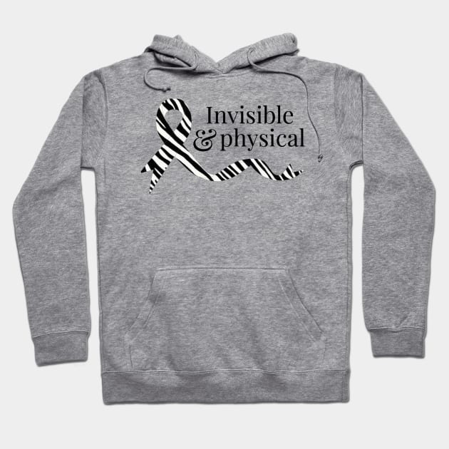 Invisible & Physical (Zebra) Hoodie by yourachingart